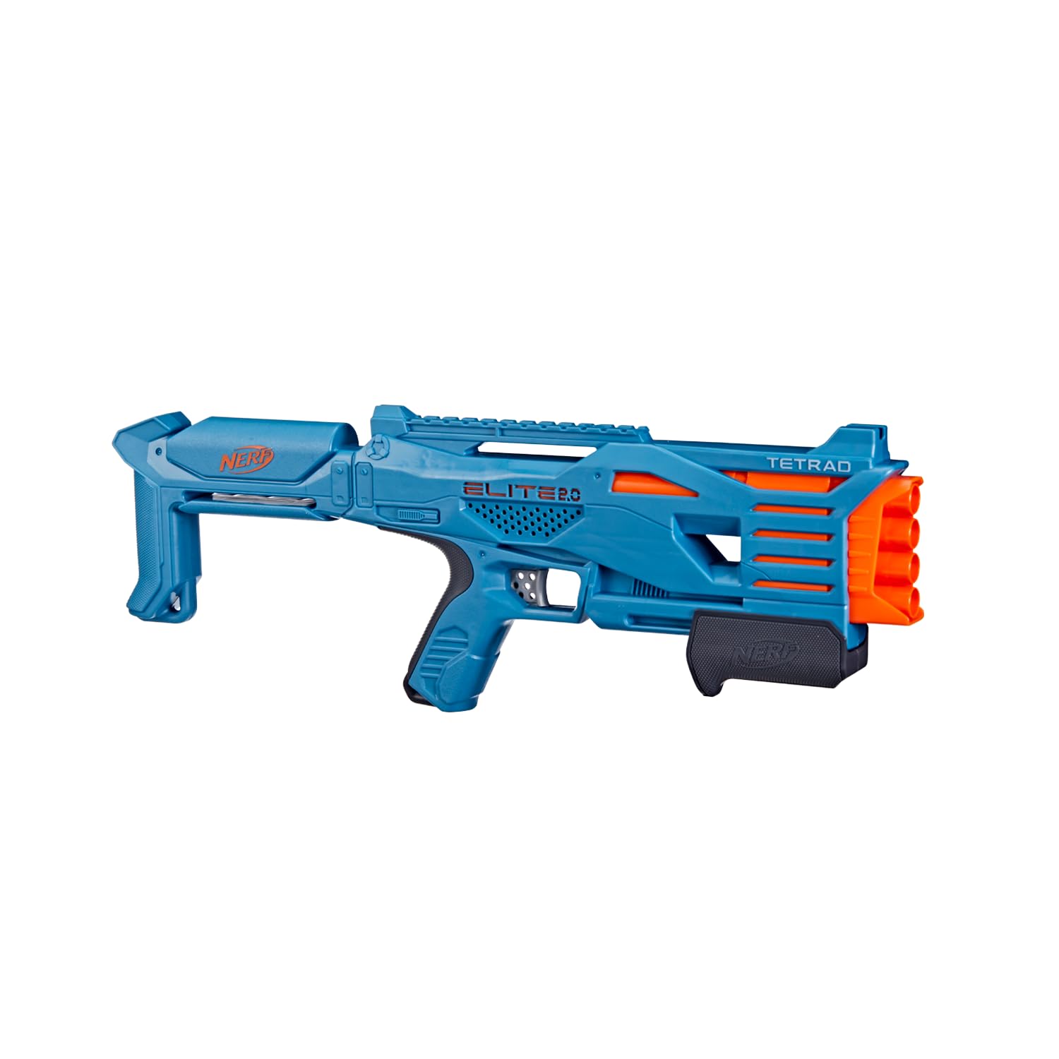 Nerf, Lançador Elite 2.0 Tetrad Qs-4, Azul e Laranja : Amazon.com